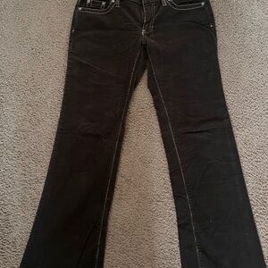 Junior vintage corduroy boot-cut jeans dark brown